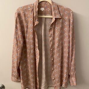 KULE silk button down top